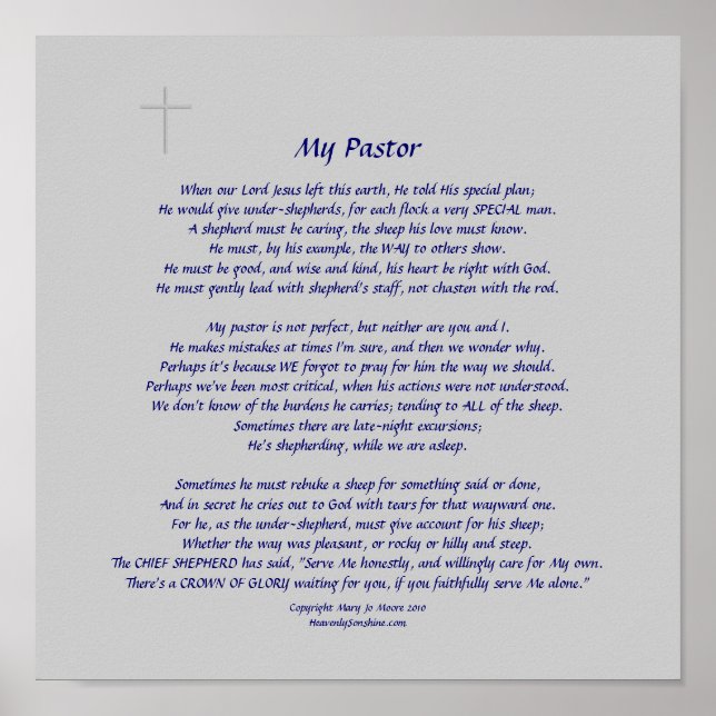 Póster Mi Pastor (Frente)