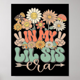 Póster Mi Pequeña Hermana Era Floral Hippie Retro Groovy