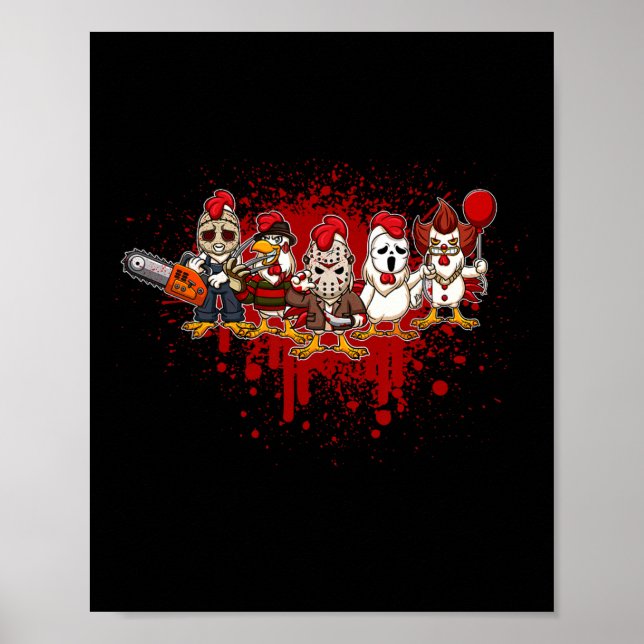 Póster Mi pequeño equipo de terror - Pollo de Halloween (Frente)