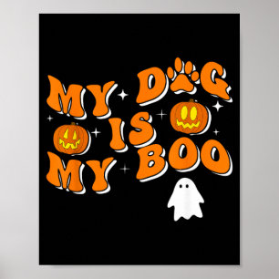 Póster Mi perro es mi Boo Groovy Ghost Dog Halloween Dive