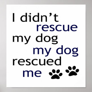Póster Mi perro me rescató Art Deco