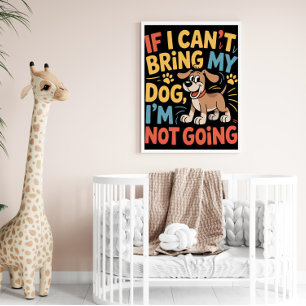 Póster Mi perro mi regla de viaje