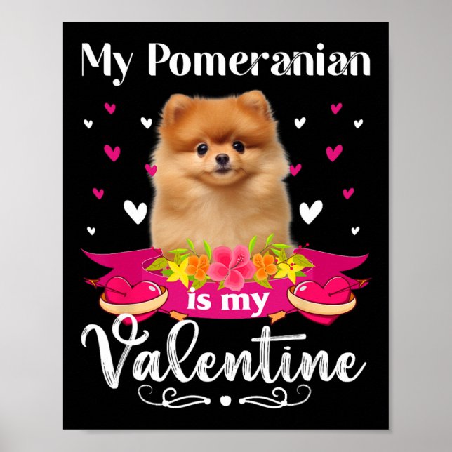 Póster Mi Perro Pomeraniano Es Mi Feliz Gusto De San Vale (Frente)