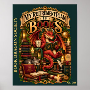Póster Mi plan de jubilación son libros   Sociedad del Dr