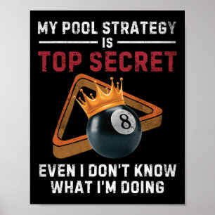 Póster Mi Pool de Estrategia de Mi Piscina Vintage Jugado