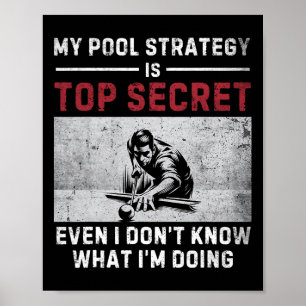 Póster Mi Pool de Estrategia de Mi Piscina Vintage Jugado