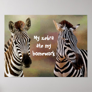 Póster Mi Poster de clase de Zebra Ate My Homework