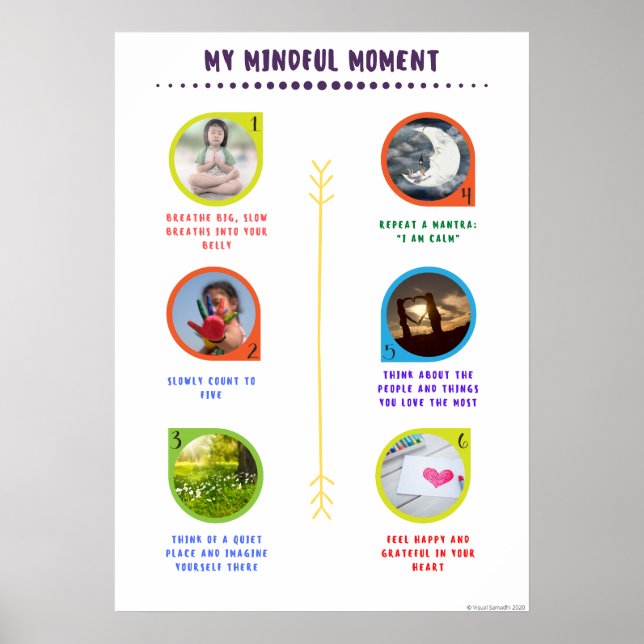 Póster Mi Poster de Meditación de Momento Consciente (Frente)