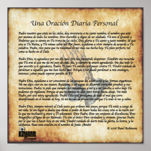 Póster Mi poster diario 8x10 de la colección del rezo de