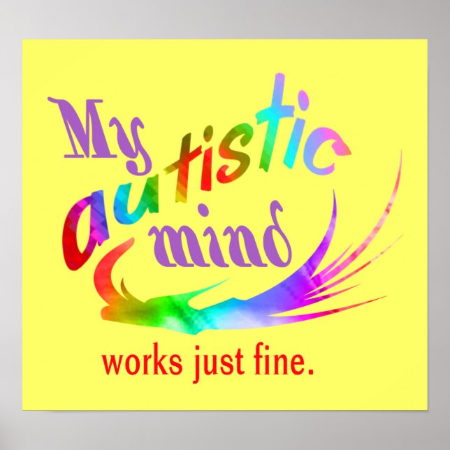 Póster Mi Poster mental autista (Frente)