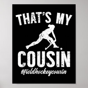Póster Mi prima jugadora de hockey sobre hierba prima jug