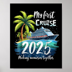 Póster Mi primer crucero 2025 divertida primera vez de vi