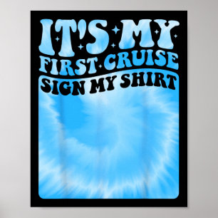 Póster Mi Primer Crucero 2025 Firma Mi Camiseta Niño Groo