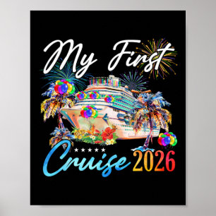 Póster Mi Primer Crucero 2026 Divertido Primer Crucero Va