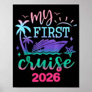 Póster Mi Primer Crucero 2026 Viaje de Vacaciones Familia