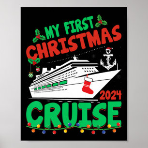 Póster Mi primer crucero navideño navideño 2024 de vacaci