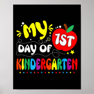 Póster Mi Primer Día De Los Niños Maestros De Jardines De