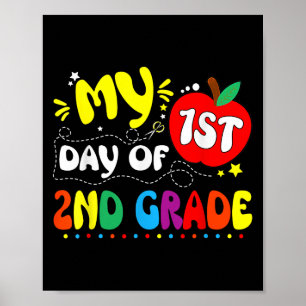 Póster Mi Primer Día De Maestros De Segundo Grado Niños P