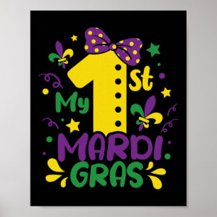 Póster Mi Primer Juego De Traje De Mardi Gras Para Niños