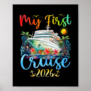 Póster Mi primer viaje de crucero 2026 vacaciones de niño