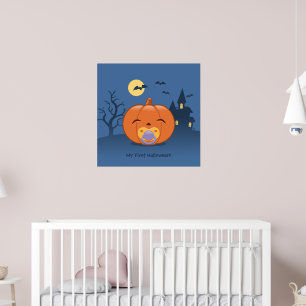 Póster Mi primera Calabaza Pacificadora de Halloween