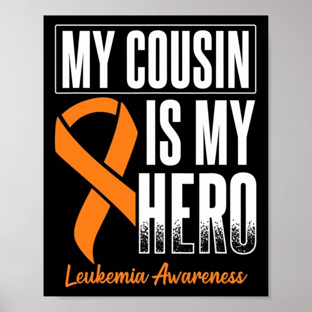 Póster Mi primo mi héroe leucemia cáncer leucemia awarene (Frente)