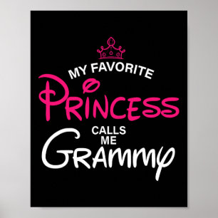 Póster Mi princesa favorita me llama "Grammy Daughter Fat