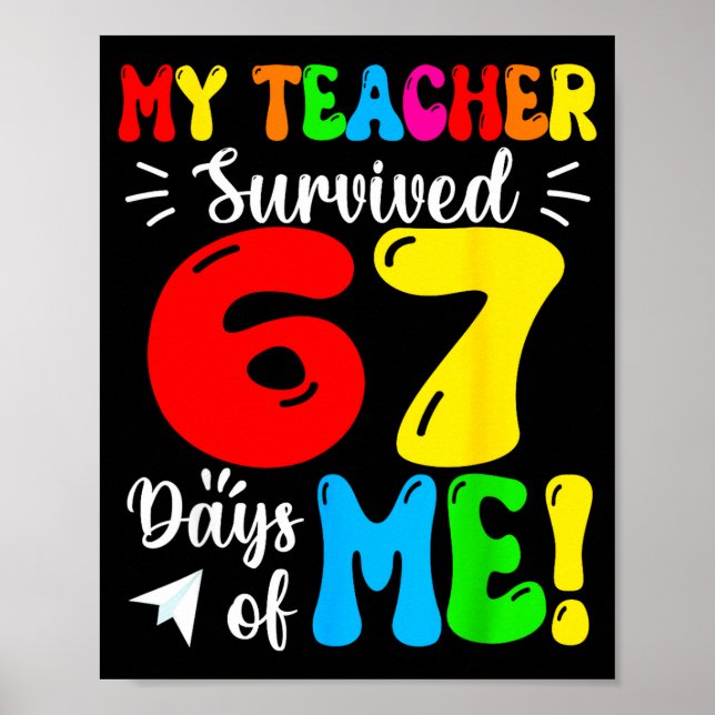 Póster Mi profesor sobrevivió 67 días de mis divertidos e (Frente)
