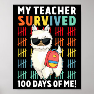Póster Mi Profesor Sobrevivió A 100 Días De Mí 100 Días D