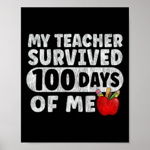 Póster Mi profesora sobrevivió 100 días de niñas de mi es