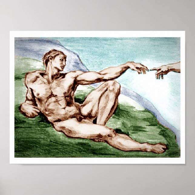 Póster Mi propio dibujo del Poster de Adán de Miguel Ánge (Frente)
