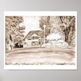 Póster Mi propio dibujo Gran vista conduce al Poster de a