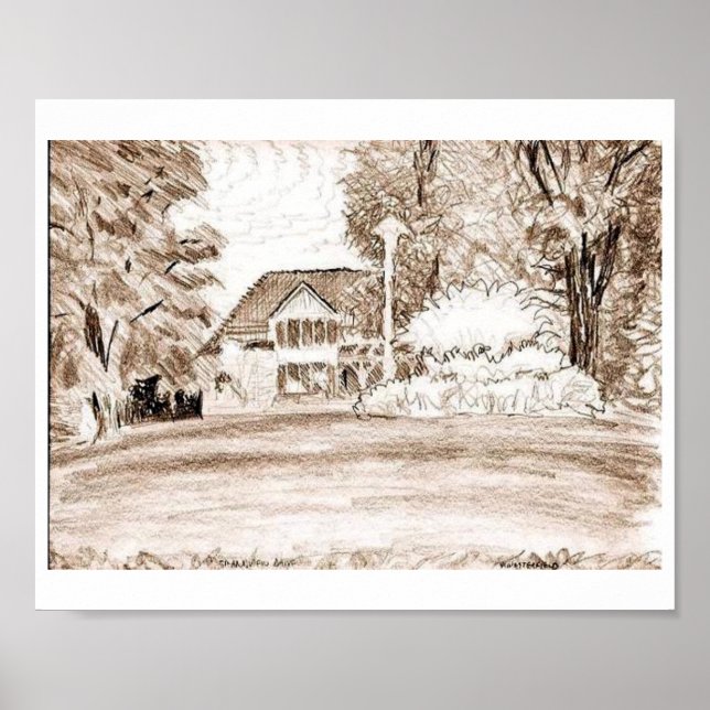 Póster Mi propio dibujo Gran vista conduce al Poster de a (Frente)