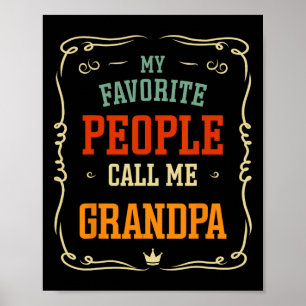 Póster Mi pueblo favorito me llama abuelo Padre y#; s Día
