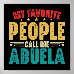 Póster Mi pueblo favorito me llama Día de la Madre Abuela