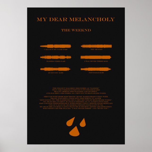 Póster Mi Querida Melancolía (Frente)