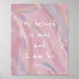 Póster Mi querido Boho Watercolor Poster cristiana
