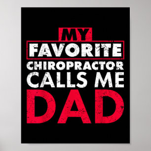 Póster Mi Quiropráctico favorito me llama papá cita a pad