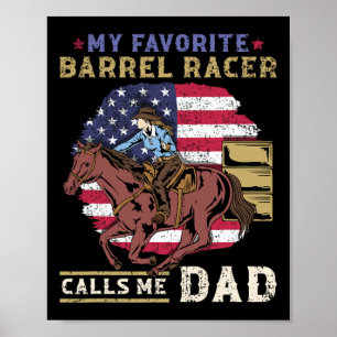 Póster Mi Racer De Barril Favorito Me Llamó Papá I Horse