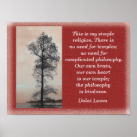 Mi religión simple - cita del Dalai Lama - impresi