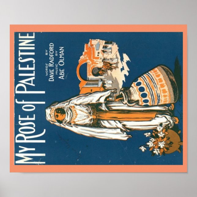 Póster Mi Rosa poster de Palestina (Frente)