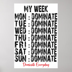 Póster Mi semana dominó