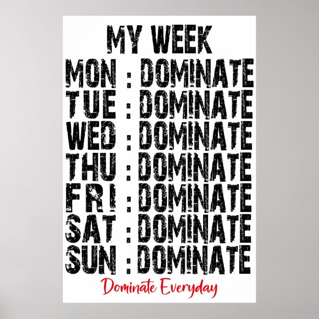 Póster Mi semana dominó (Frente)