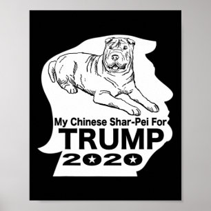Póster Mi Shar-pei chino para camiseta de Trump