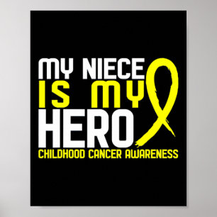 Póster Mi sobrina es mi heroína conciencia del cáncer inf