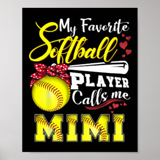 Póster Mi Softll favorito me llama Mimi Tee Mother