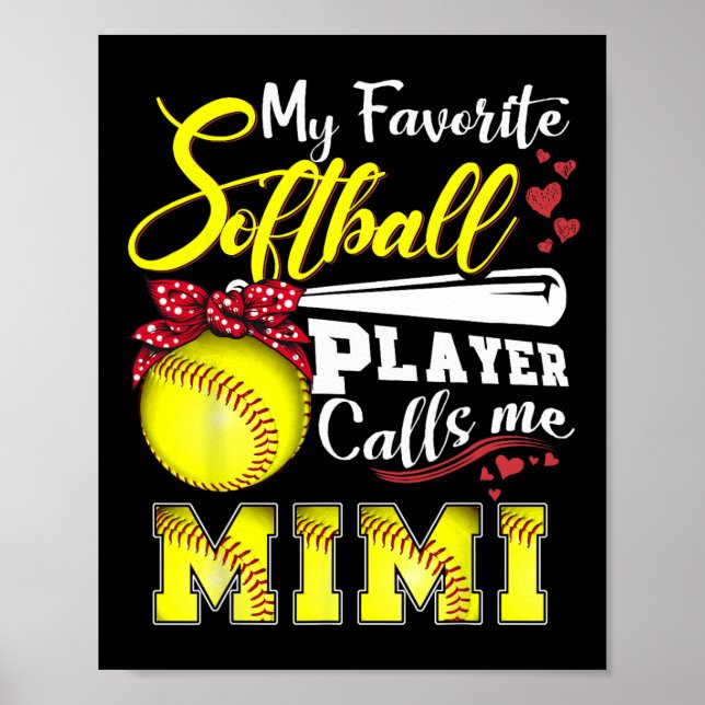 Póster Mi Softll favorito me llama Mimi Tee Mother (Frente)