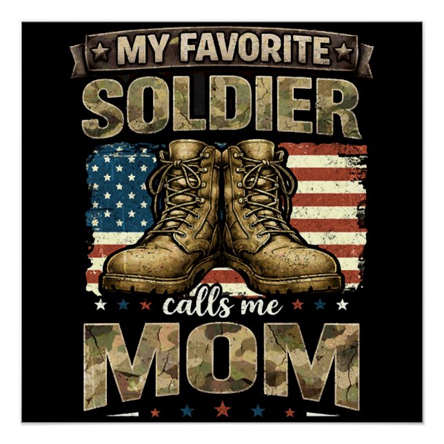Póster Mi soldado favorito me llama mamá (Anverso)