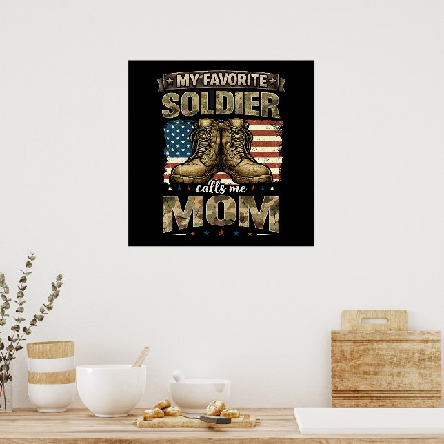Póster Mi soldado favorito me llama mamá (Cocina)