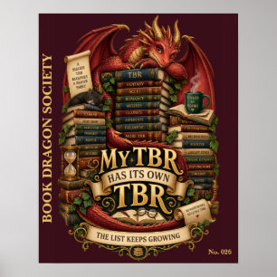 Póster Mi TBR Tiene Su Propio TBR Sociedad del Dragón d